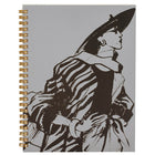 Alfred Sung - Cahier à Spirale - 6 po x 8 1/4 po A5 - Croquis Gris - Paquet de 12-130 pages lignées par cahier