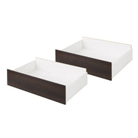 Prepac - Tiroirs de rangement Select EBQK-1303-1 sur roulettes, paq./2, espresso-Finition laminée d'une couleur espresso riche