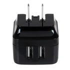 StarTech Chargeur mural 2 ports USB avec adaptateurs de voyage universels, 17 W/3,4 A, noir-Modèle compact convenant à merveille à tout étui de transport