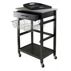Winsome Julia – Chariot utilitaire, noir-Taille global du chariot : 34,13 po de haut. x 22,68 po larg. x 16,06 po de prof.