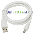 Exian - Câble micro USB épais, 3 m, blanc-Les câbles micro USB sont utilisées pour toutes sortes d’appareils.