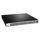 D-Link – Commutateur PoE Gigabit 52 ports WebSmart avec 48 ports PoE et 4 ports SFP-Les options de gestion pour le DGS-1210-52MP incluent SNMP, Web Management, D-Link Network Assistant Utility, et Compact Command Lines