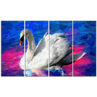 Designart – Cygne, toile imprimée, 5 panneaux (PT2306-271)-Impression