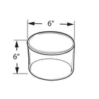 Azar Displays – Support cylindrique transparent, 6 x 6 po (556605)-Transparent
