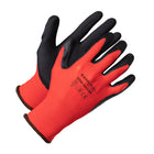 Forcefield -  Gants de travail à haute dextérité - enduits de paume - grands - rouges et noirs-Tricot fin pour une meilleure dextérité