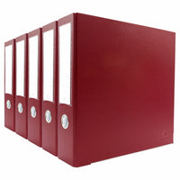 Bindertek - Cartable de première qualité à 3 anneaux - 3 po - rouge brique - paquet de 5-Capacité de 525 feuilles