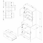 South Shore - Myro - Garde-manger avec espace pour micro-ondes - Fausse Pierre Noire et Blanc-Système de stabilisation : le kit d’ancrage inclus dans cet achat vous permettra de fixer votre meuble au mur. Vous pourrez ainsi le remplir et il ne basculera pas!