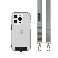 SwitchEasy - MagEasy Carte à sangle avec tour de cou amovible et lanière de téléphone - Sangle de 20 mm - Bleu brumeux-Pas besoin de compromis entre forme et fonction
