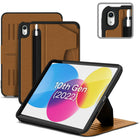 Zugu - etui folio magnetique pour iPad 10e generation 10,9 po (2022) - Marron (Cognac)-Couverture magnetique Folio en marron (Cognac)