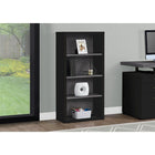 Monarch Specialties - 7407 48 po H Etagere - Noir/Gris Avec Tablettes Ajustable-Conception contemporaine, lignes épurées construites à partir des panneaux épais