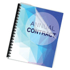 Fellowes Couvertures de présentation aspect lin - format lettre surdimensionnée, 8-3/4 x 11-1/4 po, paquet de 100-Les couvertures non perforées s'adaptent à tout système de reliure. Clair.