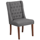 Flash Furniture - Chaise Parsons touffetée en tissu gris de la série HERCULES Preston-Rembourrage en tissu gris