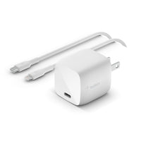 Chargeur Belkin 30W Gan avec câble C-C-Sortie de 30 W via un port USB-C