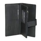 Club Rochelier - Pochette Femme avec Rabat Portefeuille - Noir-3 poches pour fentes ; 1 poche à monnaie ; 2 poches zippées