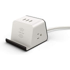 Station de Recharge Sans Fil AnthroDesk - Blanche-CHARGE RAPIDE: 3 ports de charge USB avec fonction de reconnaissance intelligente, offrent la vitesse de charge la plus rapide possible jusqu'à 2.4A au total.