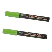 JAM Paper Marqueurs de craie effaçables à pointe biseautée, Vert lime, 2 / paquet (526483LIa)-Couleur :  Vert lime