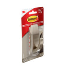 Command™ – Grand crochet métallique aux reflets modernes MR03-BN-C, nickel brossé-Idéal pour une variété de surfaces, y compris la peinture, le bois, les carreaux et bien plus