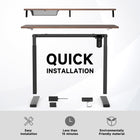 FENGE - Bureau électrique assis-debout à 2 niveaux de 47 pieds avec USB et 3 présélections de mémoire - brun noyer-moteur silencieux, sans bruit, moins de 49 décibels