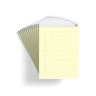 TRU RED - Blocs-notes à réglure large, 8,5 x 11,75 po, jaune canari, 50 feuilles/bloc, paquet de 12-Bloc-notes standard perforé pour l’écriture quotidienne