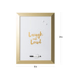 MasterVision Tableau de citation magnetique effaçable à sec - citation "LOL" - 18 po l x 24 po L - cadre metallique dore-Cadre dore metallique elegant et elegant