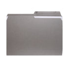 Hilroy - Chemises à onglet - format lettre - 9 po x 11 3/4 po - gris - paquet de 100-Imprimée avec un espace pour le nom et le numéro