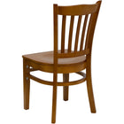 Flash Furniture – Chaise de restaurant HERCULES en bois, dossier à traverses verticales, fini cerisier (XUDGW0008VRTCHY)-Siège en bois de hêtre épais de 0,625 pouces