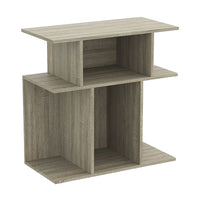 Safdie & Co. 59.5L Table D'Appoint - Taupe Foncé Étagère Décalé-La table d'appoint peut être placée près du salon, de la salle de jeux ou même de votre chevet pour un accès facile.