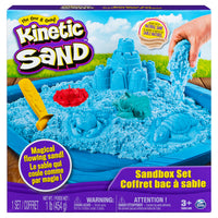 Kinetic Sand - Coffret Bac à sable avec 3 moules, 1 lbs - Couleurs variées-C’est cinétique - c’est-à-dire qu’il colle à lui-même et non à vous