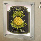 Azar Displays – Porte-affiche en acrylique de 17 x 22 po avec embouts et entretoises, transparent (105528)-Comprend quatre embouts en aluminium satiné de 3/4 po de diamètre et entretoises