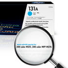 HP − Cartouche de toner LaserJet cyan 131A (CF211A)-Rendement en pages de la cartouche 131A (CF211A) de HP : environ 1 800 pages en cyan