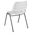 Flash Furniture - Chaise coquille ergonomique et empilable de la série HERCULES, couleur blanc avec cadre gris-Quantité de pile: 20