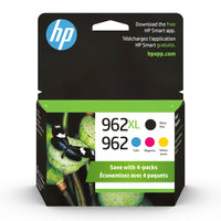 HP â€“ Emballage assorti d'encre d'origine HP 962 CMJ / 962XL noir, paq./4 (3JB34AN#140)-Couleur de l'encre : noire