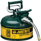 JustriteMD – Bidon de sécurité AccuFlowMC de type II, 5/8 x 9 1/2 x 11 po, vert-Le mécanisme de déclenchement Safe-SqueezeMD exclusif d’AccuflowMC offre un débit régulier et un versement précis