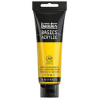 Liquitex Basics – Peinture acrylique 1046161, ton jaune cadmium moyen, tube de 118 ml-Formulée avec des pigments de qualité artistique sur lesquels l'artiste peut compter