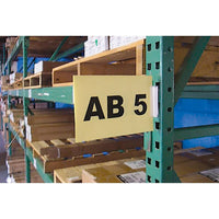 Aigner Index - Ensembles D'Étiquettes Pour Allées D'Entrepôt À Fixation Par Pression Slip 'N Stik, 11po x 8-1/2po, paquet de 2-Type d'affichage Boulonné