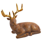 CTG – Figurine de chevreuil assis, beige-Mesure: cette jolie statue de cerf couché mesure 24cm L x 23cm H x 11,4cm l (9,5" L x 9" H x 4,5" L)