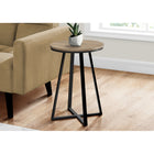 Monarch Specialties - 2177 Table D'Appoint - 22 po H/Taupe Fonce/Metal Noir-Utilisez-le facilement comme table de collation ou table d'appoint de canape