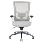 Fauteuil de direction Pro-Line II à dossier élevé et ajustable, au siège rembourré, mailles blanches -Support lombaire réglable