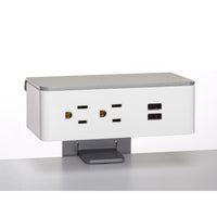 Global - Module d’alimentation et USB - blanc-Module blanc et ferrure argentée