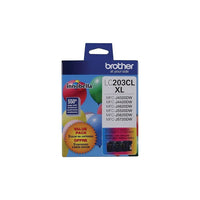 Brother - Cartouche d’encre Innobella LC203 - trois couleurs - haut rendement -Comprend 1 cartouche d’encre cyan, 1 cartouche d’encre magenta et 1 cartouche d’encre jaune