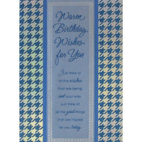 Rosedale - Carte de voeux, voeux d'anniversaire chaleureux - masculin-Imprimé sur papier de qualité couché