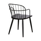 Armen Living - Bradley Cadre Acier Chaise d’appoint - Noir-Support lombaire