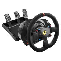 Guillemot - Simulateur de course Thrustmaster T300 Ferrari édition Alcantara intégrale avec roue détachable-Cette base intègre un servomoteur industriel Thrustmaster sans frottements (vrai concentré de technologie Next Gen) et bénificie d'un nouveau mécanisme sans frottement à double courroie.