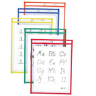 Pochettes effaçables à sec réutilisables C-Line, couleurs primaires, 9" x 12", paquet de 10-Oeillet pratique pour accrocher