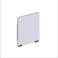 Côté pare-haleine modulaire Mark Maker - Acrylique transparent 1/4" - panneau L 23,5"xH 31,5" - 2 traverses inférieures de 4"-Nos côtés modulaires transparents doivent être combinés avec les façades modulaires comme une extension pour une protection supplémentaire.