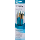 Princeton RealValue Ensemble de Brosses Blanches pour Cheveux Synthétiques Taklon - Paquet de 5 (PR9174)-Technique Mixtes