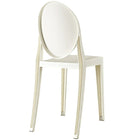 Nicer Furniture - chaise d'appoint fantôme de Louis XVI - blanc-Conception fluide. Siège profilé. Empilable pour économiser de l'espace.