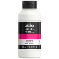 Liquitex Basics – Peinture acrylique 1041008, vernis brillant, bouteille de 250 ml-Vernis brillant permanent utilisé pour protéger les peintures finies