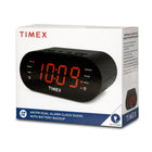 Radio-réveil double alarme FM Timex T232B avec recharge USB - Noir -Mémoire à 20 préréglages de postes (10 AM/10 FM)