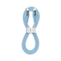 LOGiiX - Vibrance Câble Silicone USB-C vers Lightning - Bleu-Câble de chargement ultra-doux coloré et flexible de 1M (~ 3 pieds)